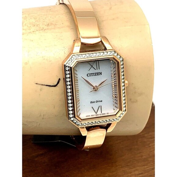 Citizen Women's Watch EM0983-51A Eco Drive Silver Dial Rose Gold Bangle … - Picture 11 of 14